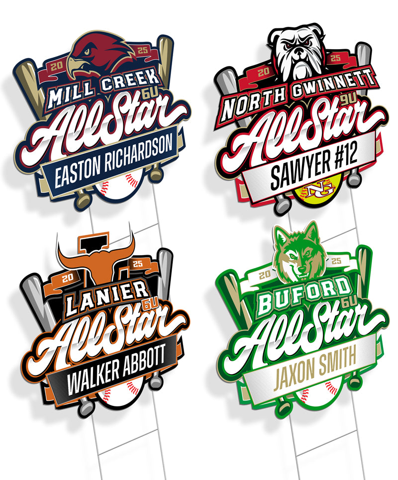 Decatur All Stars Decatur Al Logo All-Star Sign - Design B – Dugout Decals
