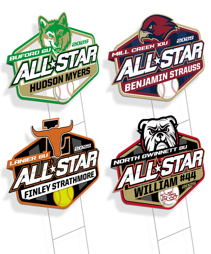 Decatur All Stars Decatur Al Logo All-Star Sign - Design C – Dugout Decals